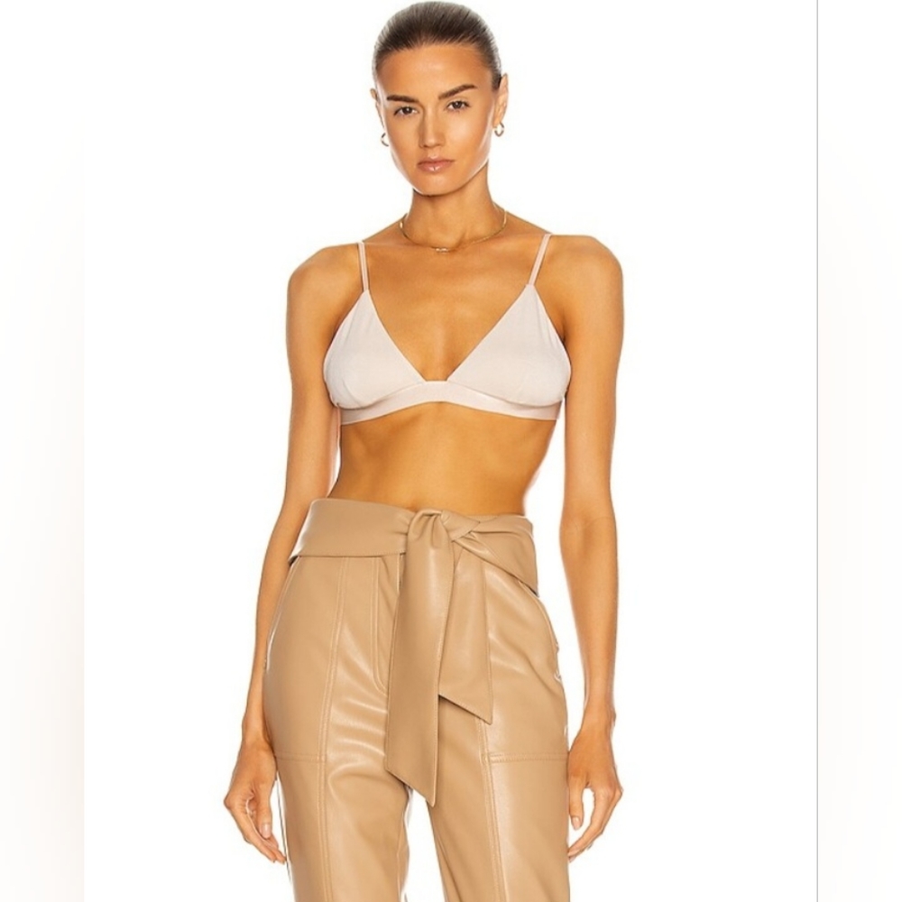 Jonathan Simkhai X REVOLVE Mimi Size Large Cream Triangle Matte Jersey Bralette